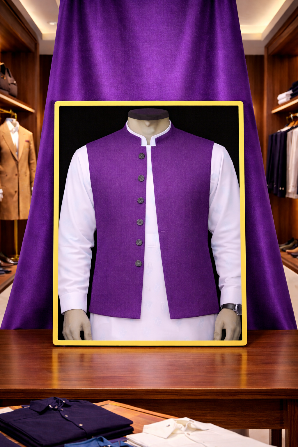 Waistcoat Fabric Display Frame - Image 4